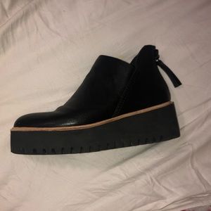 All black footwear shoes/boots/platforms